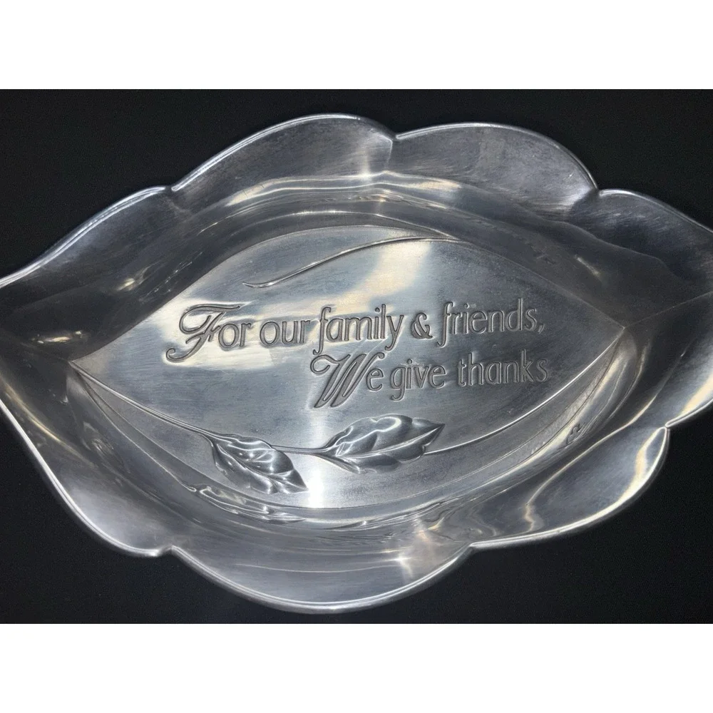 Reed & Barton Leaf Bread Accent Dish The Arbor Collection‎ AM319 Bowl Aluminum